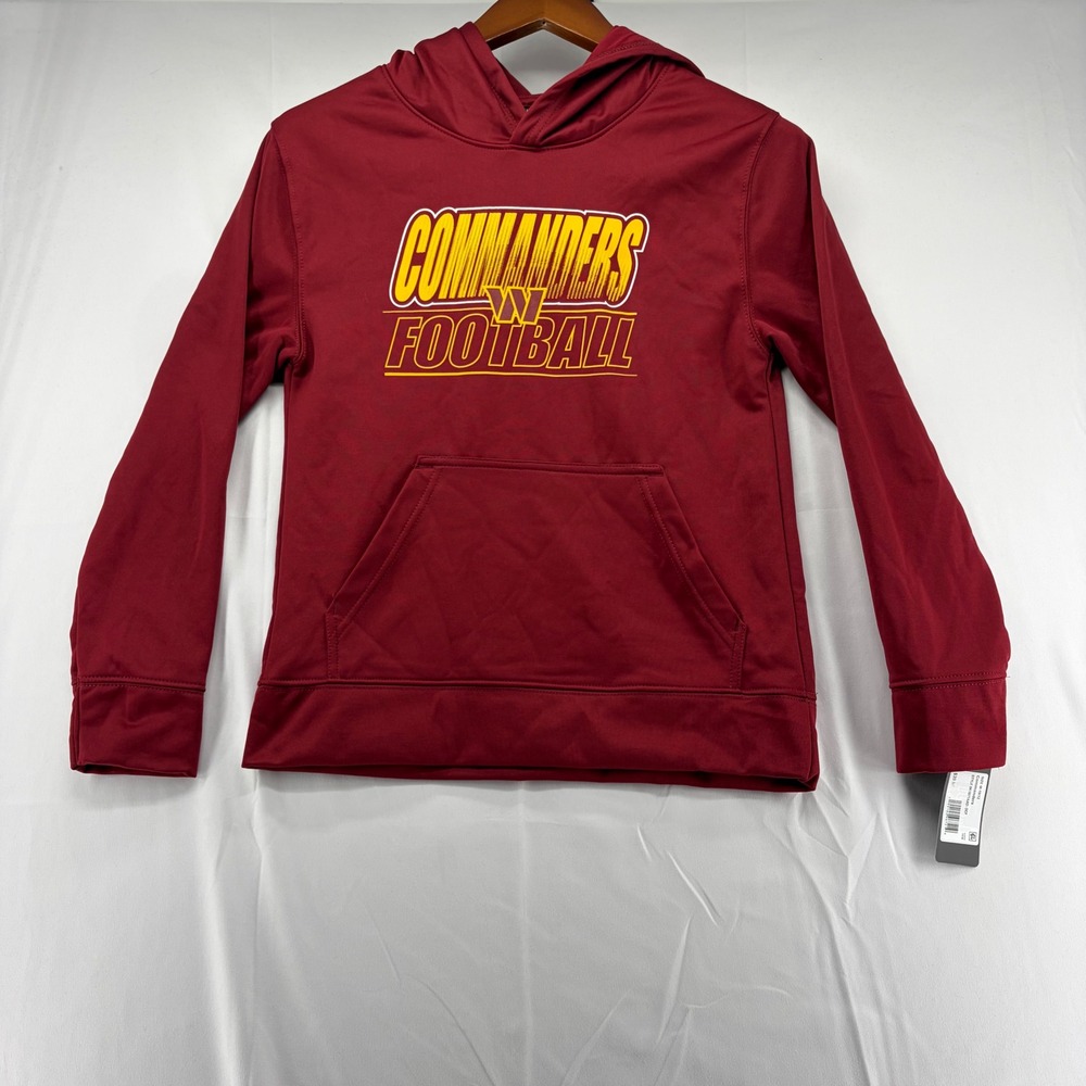 NFL Team Apparel Washington Commanders Youth Hoodie Burgundy M 10/12 9K1B71AAD